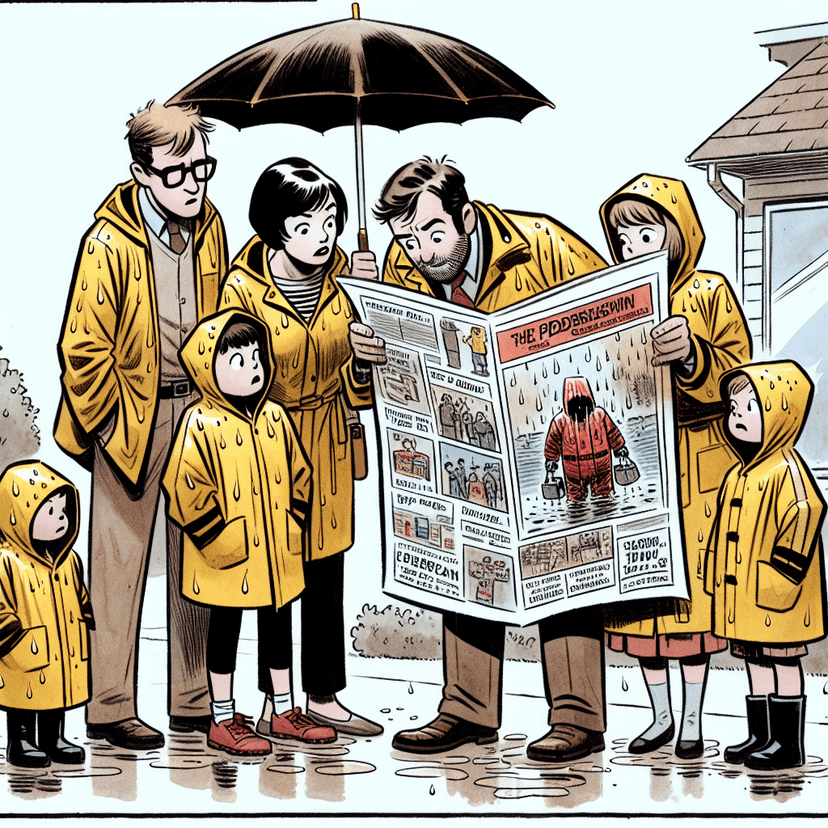 "Who knew networking could be this damp? At least we won't be dry!"